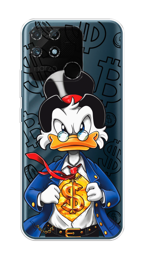 

Чехол на Realme Narzo 50A "Scrooge Goldman", Черный;белый;синий, 258450-1