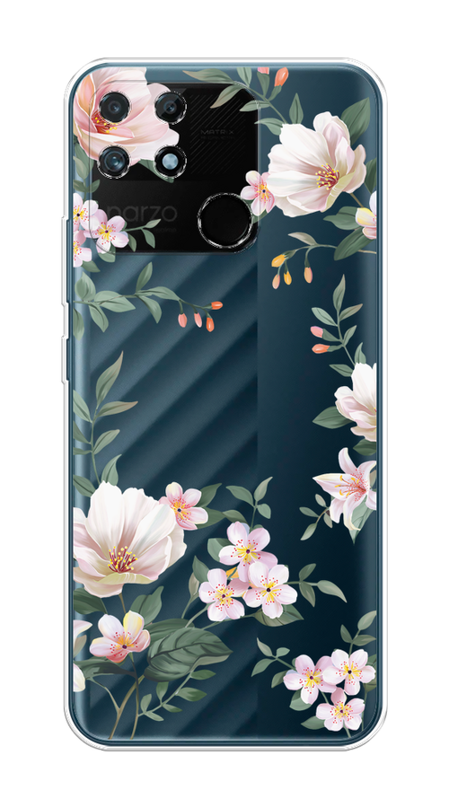 

Чехол на Realme Narzo 50A "Beautiful white flowers", 258450-1