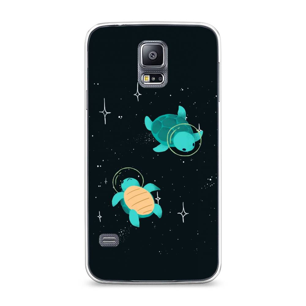 

Чехол Awog на Samsung Galaxy S5 "Черепашки космонавты", Черный;синий, 24150-4