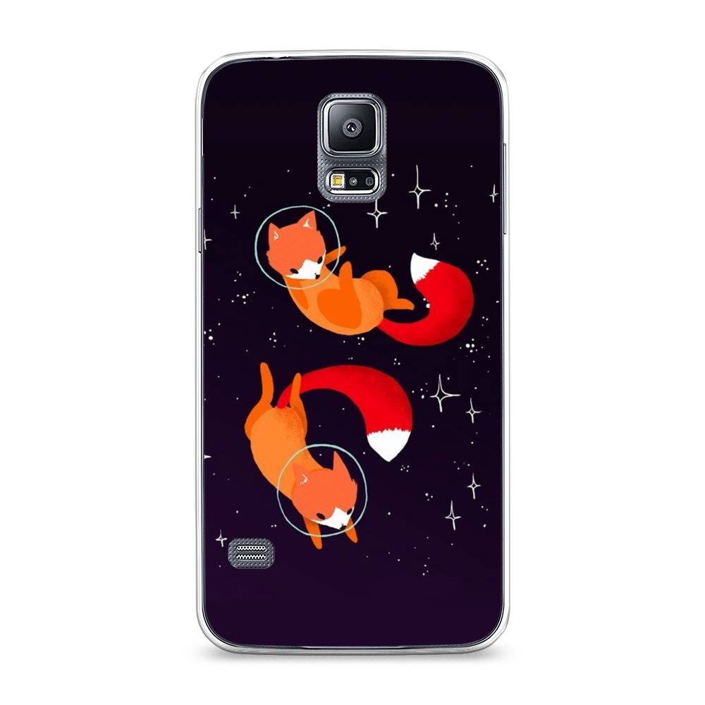 

Чехол Awog на Samsung Galaxy S5 "Лисы космонавты", Оранжевый, 24150-4