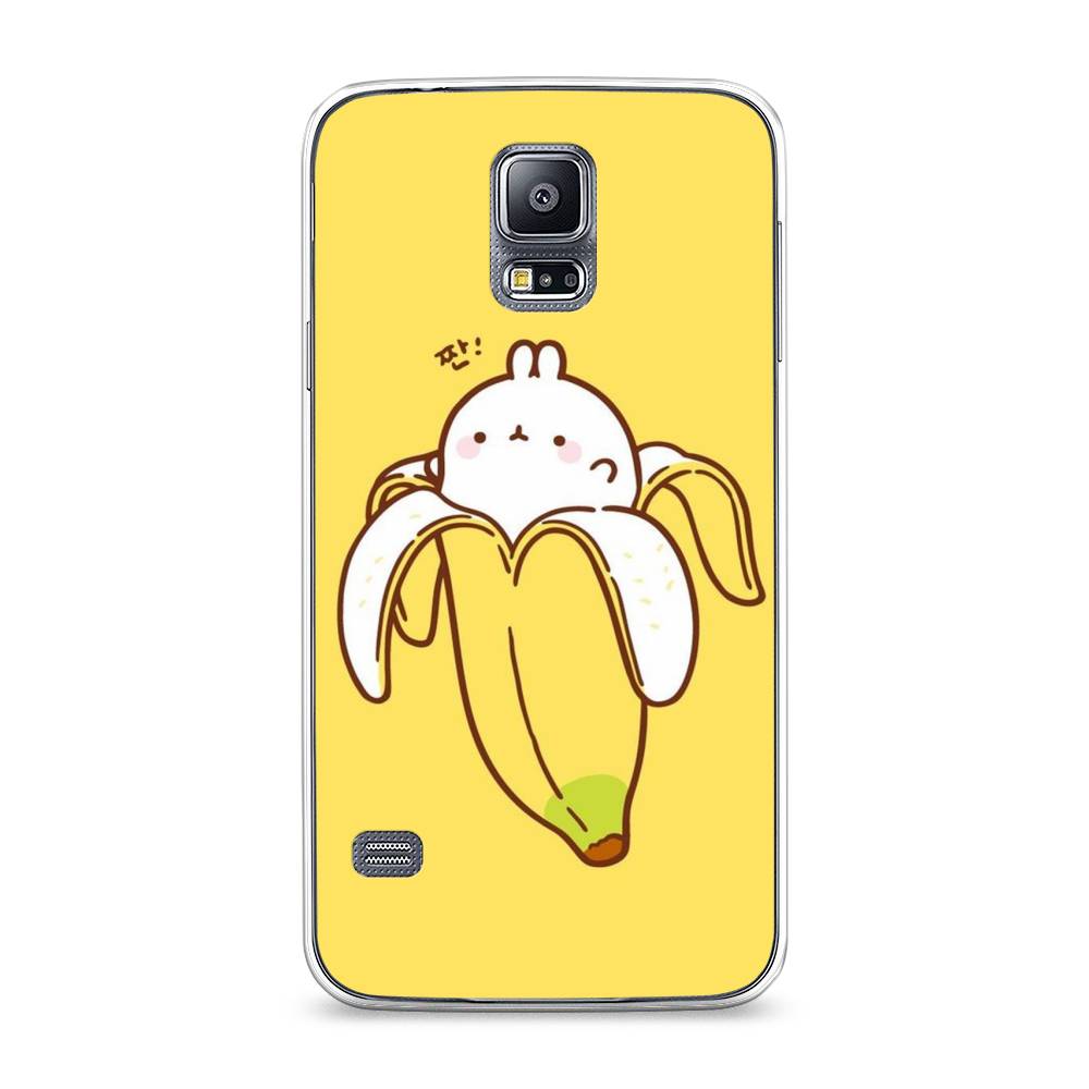 

Чехол Awog на Samsung Galaxy S5 "Зайчик-бананчик", Желтый;белый, 24150-2