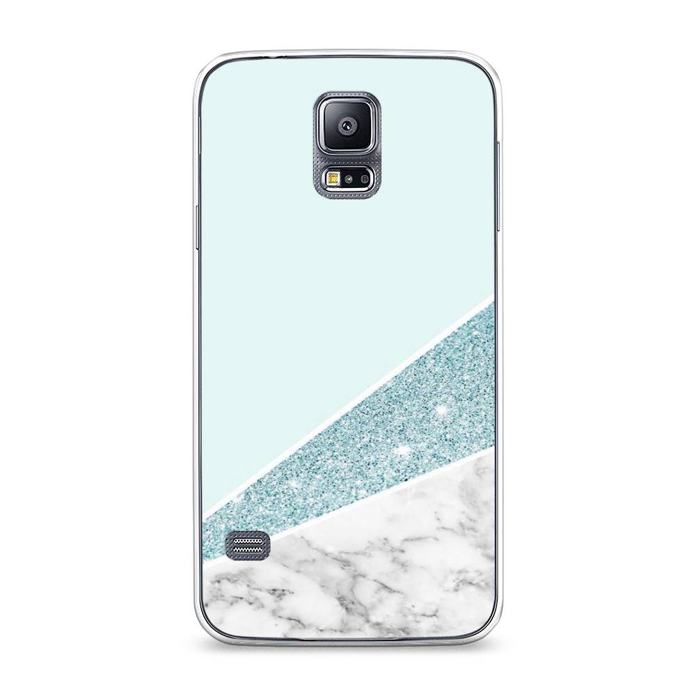 

Чехол Awog на Samsung Galaxy S5 "Мрамор с голубыми блестками", Голубой;белый, 24150-3