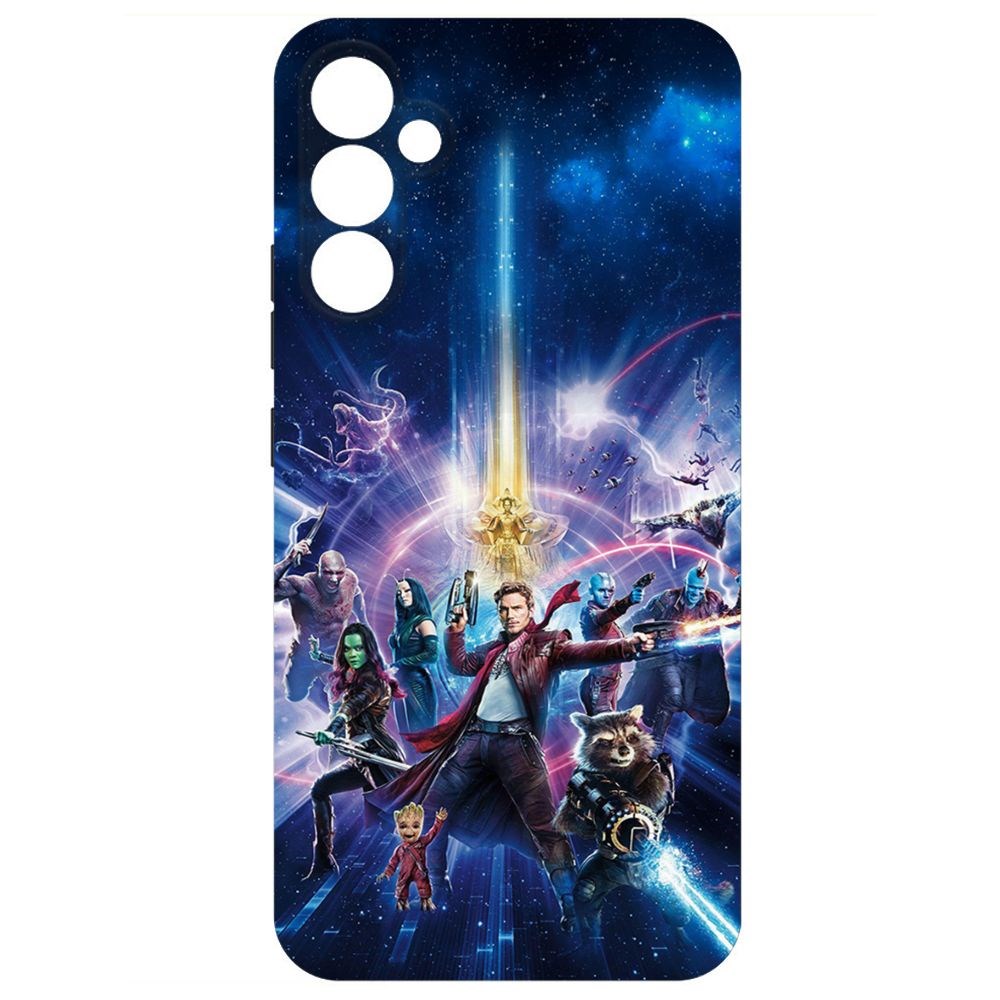 

Чехол-накладка Soft Case Стражи Галактики. Все вместе для Samsung Galaxy A34 5G (A346), Черный