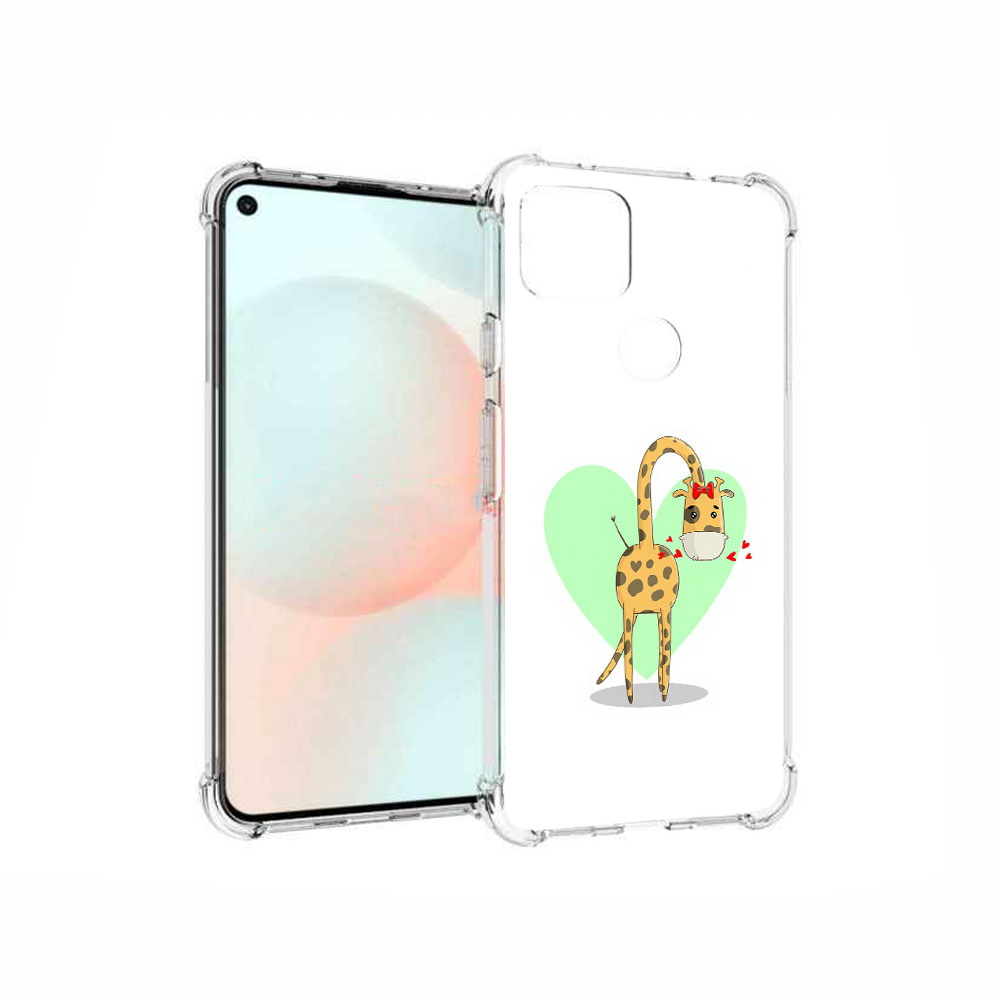 

Чехол MyPads Tocco для Google Pixel 5A Влюбленный жираф 14 февраля, Прозрачный, Tocco