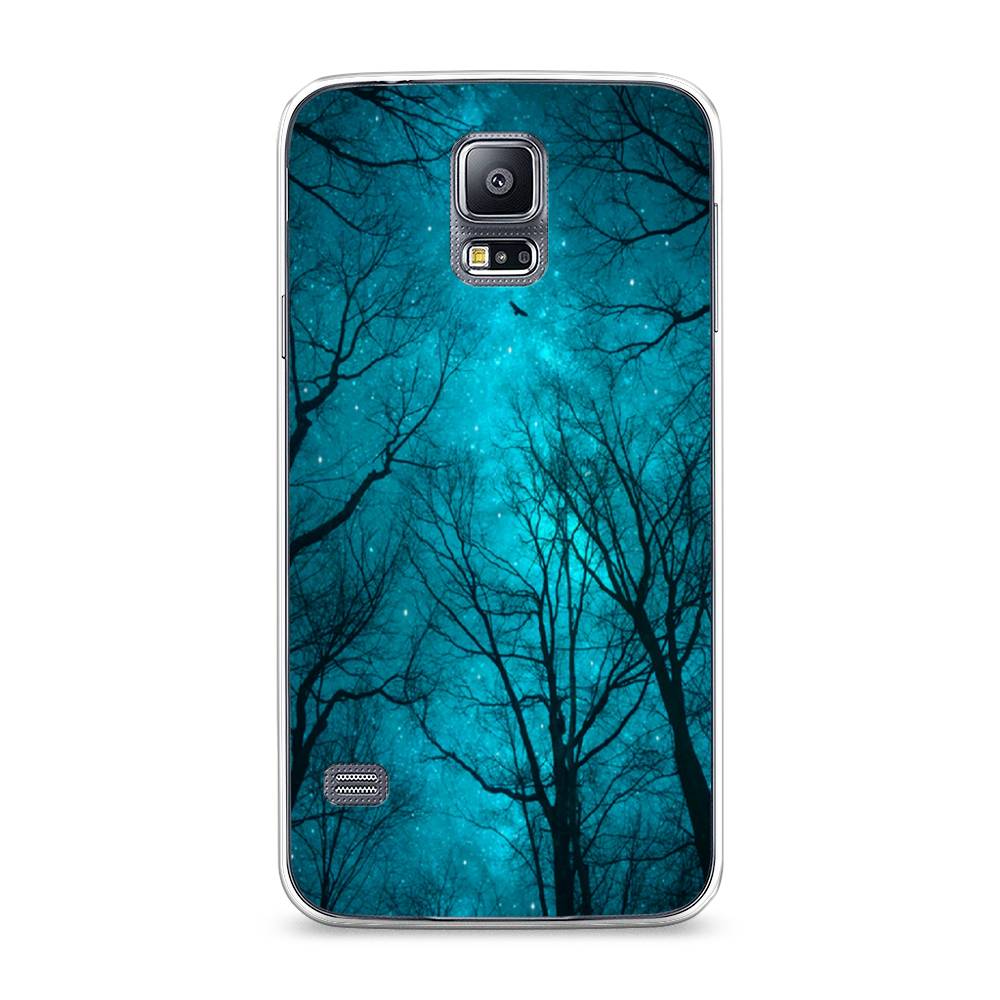

Чехол Awog на Samsung Galaxy S5 "Сказочный лес", Черный;голубой, 24150-4