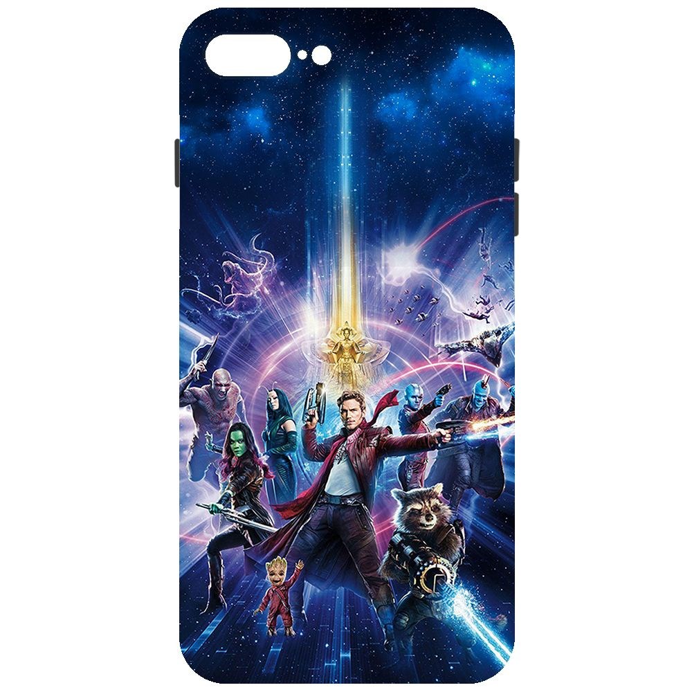 

Чехол-накладка Soft Case Стражи Галактики. Все вместе для iPhone 7 Plus/8 Plus черный