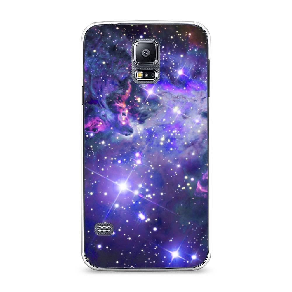 

Чехол Awog на Samsung Galaxy S5 "Яркая галактика", Фиолетовый, 24150-4