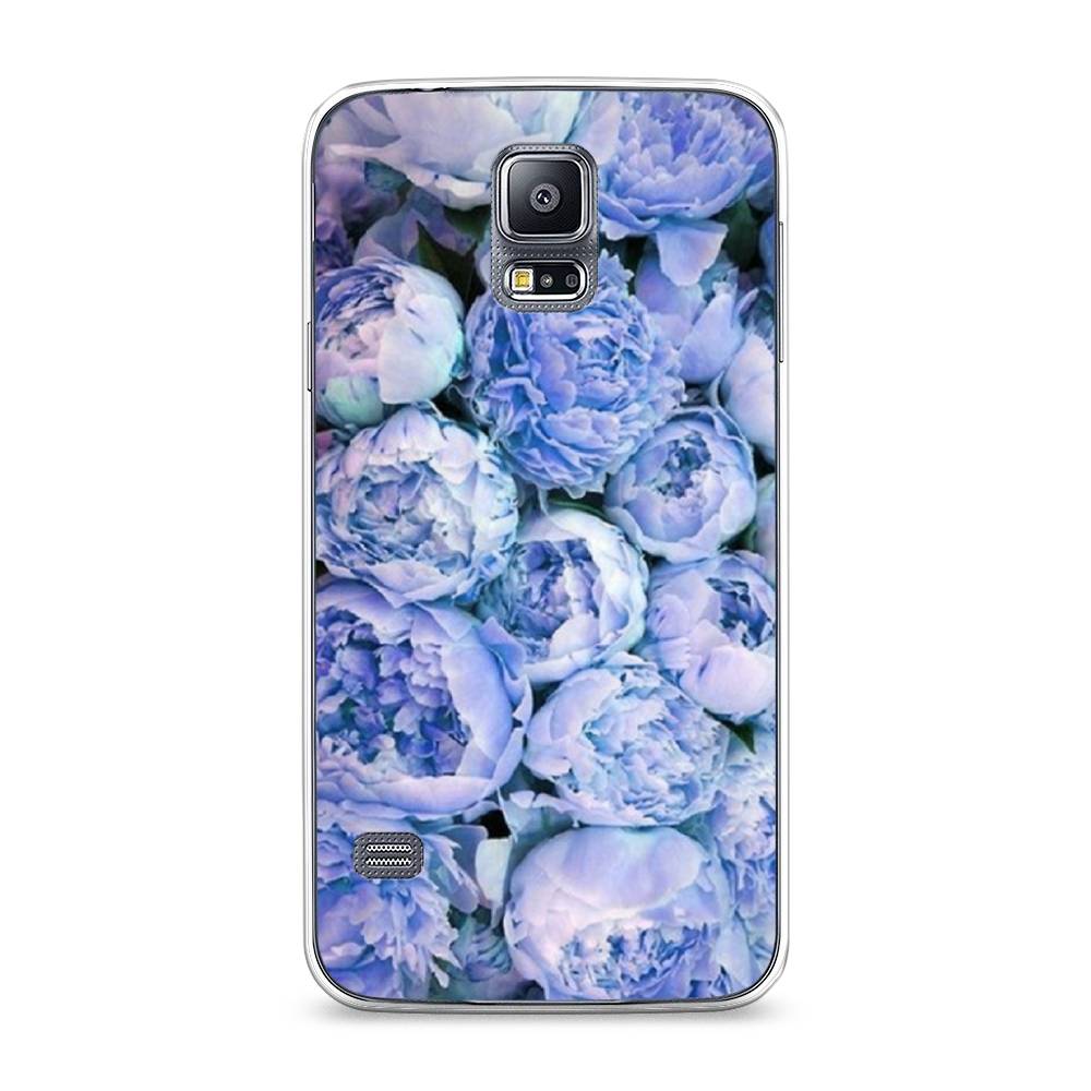 

Чехол Awog на Samsung Galaxy S5 "Пионы голубые", Голубой, 24150-8