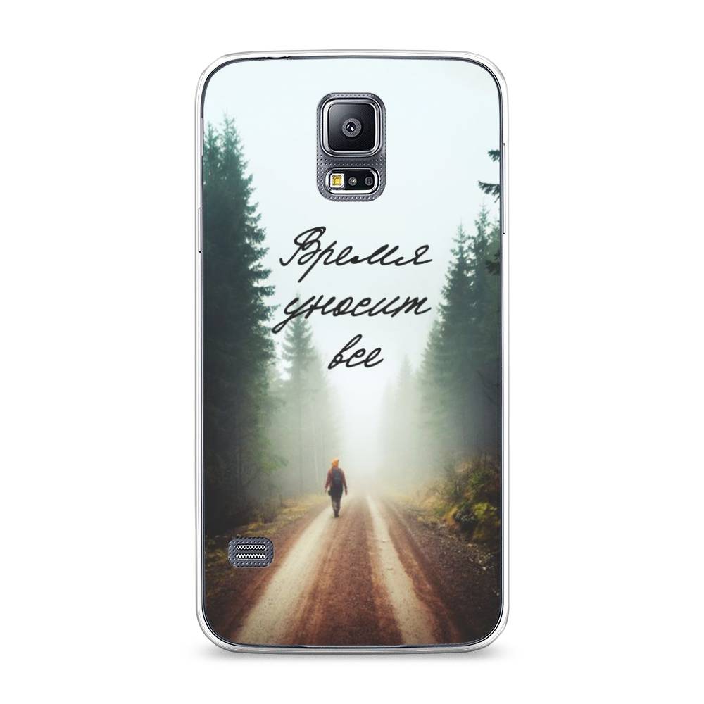 

Чехол Awog на Samsung Galaxy S5 "Время уносит все", Зеленый;коричневый;белый, 24150-6