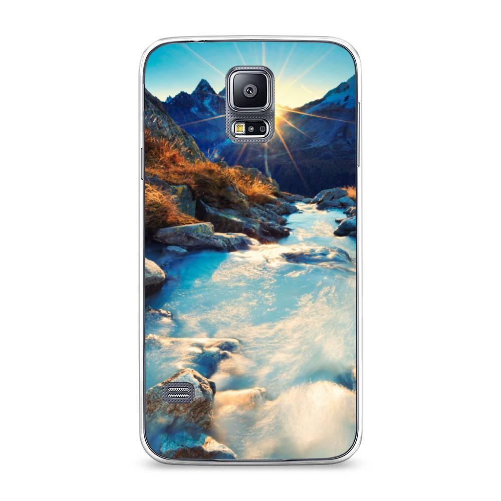 

Чехол Awog на Samsung Galaxy S5 "Восход 7", Коричневый;белый;голубой, 24150-4