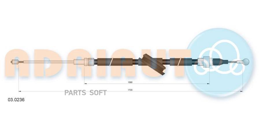 

Трос стояночного тормоза Adriauto 030236