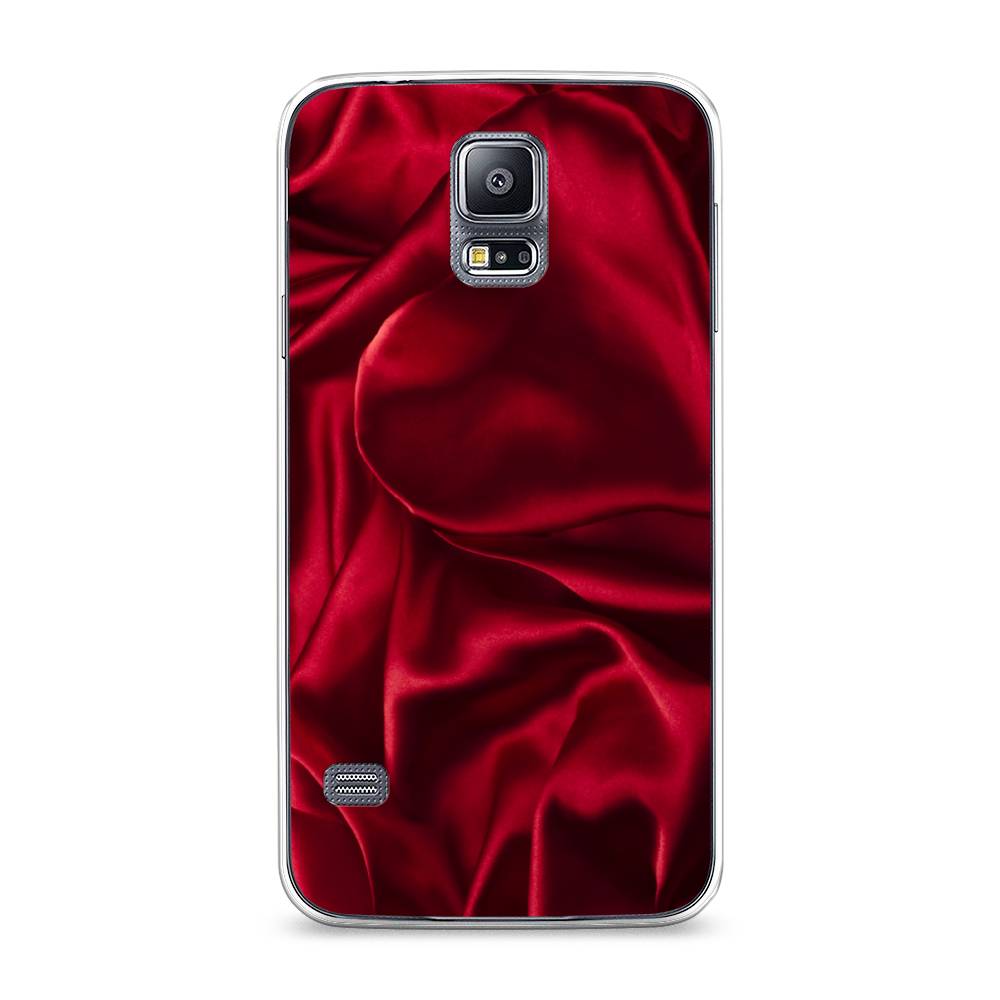 фото Чехол awog "текстура красный шелк" для samsung galaxy s5
