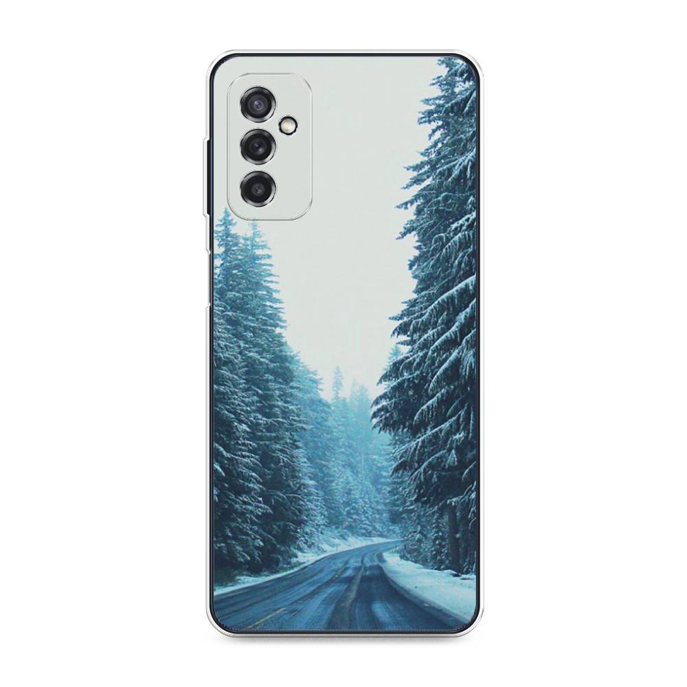 

Чехол на Samsung Galaxy M52 "Зима 9", Бежевый;голубой;черный, 2104350-2