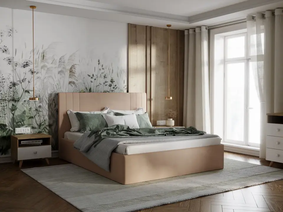 

Кровать Liberty Тетра Имбирь, 180х200, Бежевый, Liberty