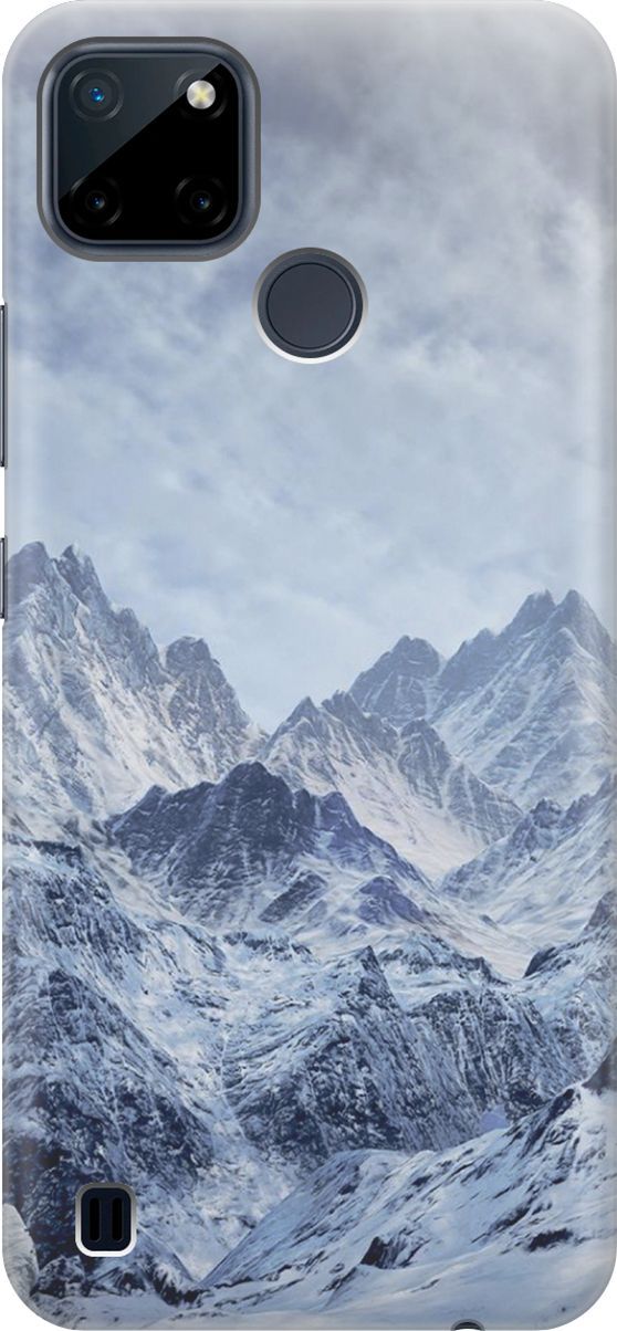 

Силиконовый чехол на Realme C21Y "Снежные горы", Белый;голубой, 4885