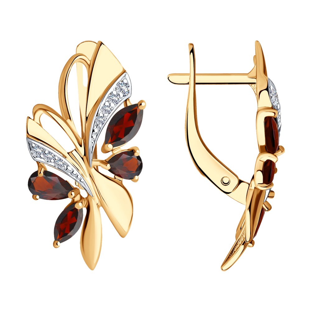 

Серьги из красного золота с гранатом SOKOLOV 724990, 724990