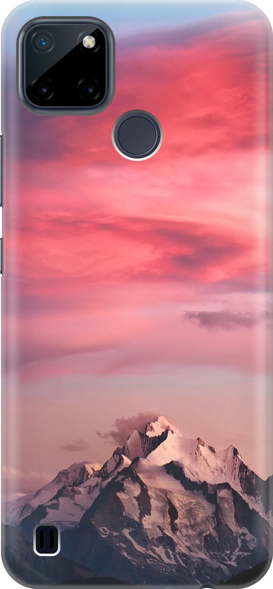 

Силиконовый чехол на Realme C21Y "Горы и небо", Коричневый;розовый, 4881