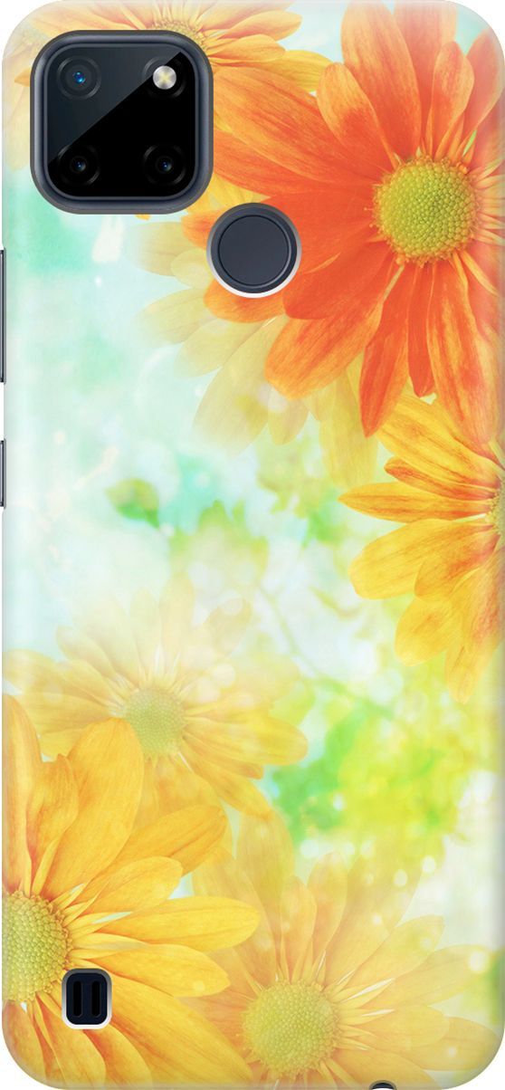 

Силиконовый чехол на Realme C21Y "Оранжевые цветы", Желтый;зеленый, 4879