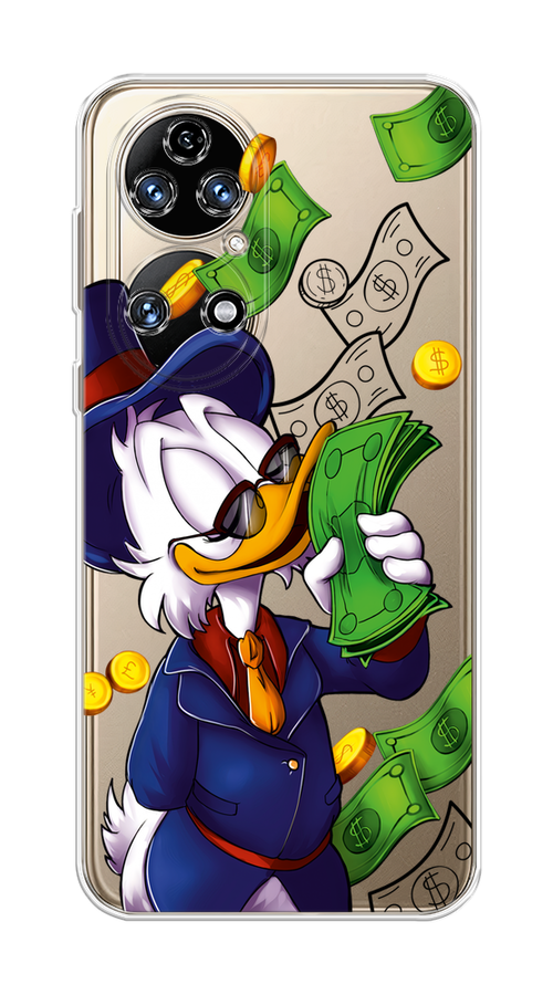 

Чехол на Huawei P50 "Scrooge McDuck with Money", Синий;зеленый;белый, 6104950-6