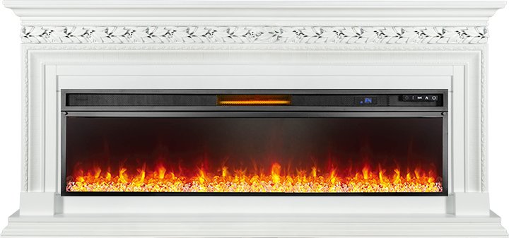 фото Каминокомплект valletta 60 - белый с очагом vision 60 led royal flame