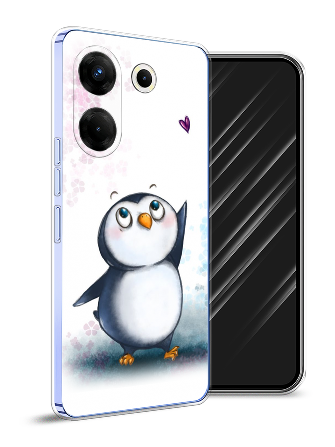 

Чехол Awog на Tecno Camon 20 Pro 5G "Пингвин и сердечко", Белый, 304050-1