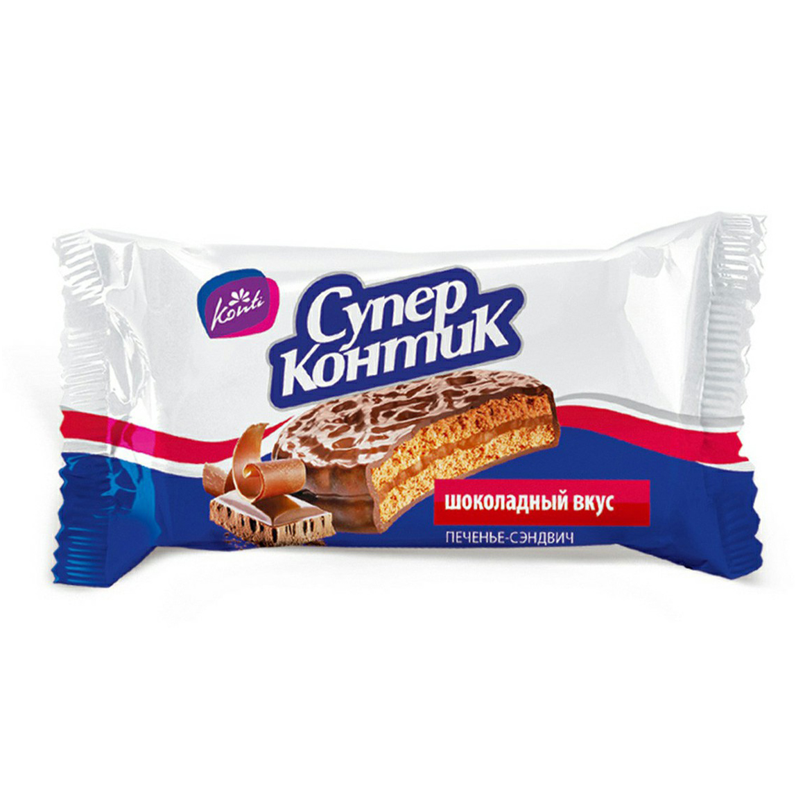 

Печенье Кonti Супер Кontiк песочное шоколадное 25 г х 4 шт