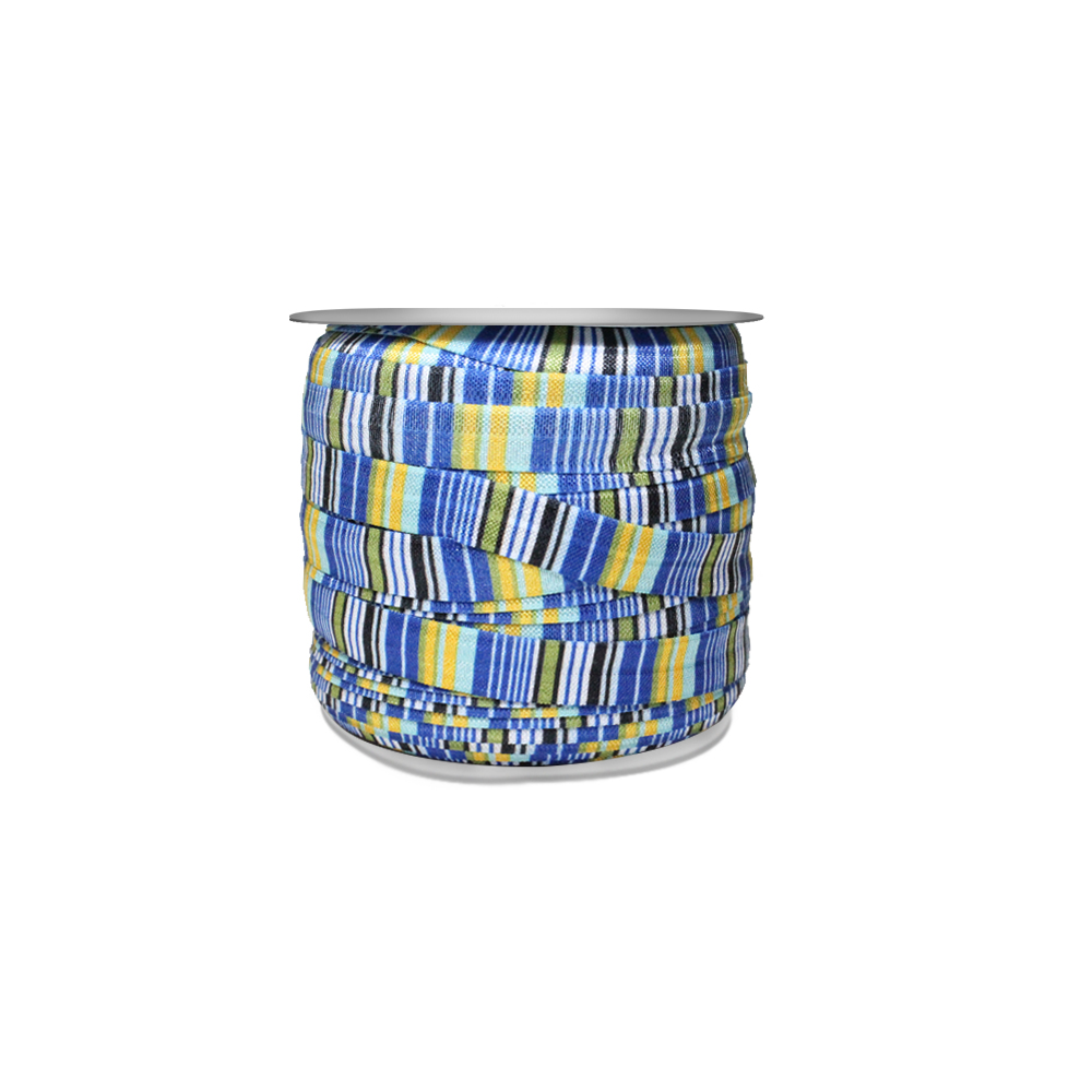 

Бейка эластичная Дамское счастье декоративная 15 мм полоски, Разноцветный, лента декоративная