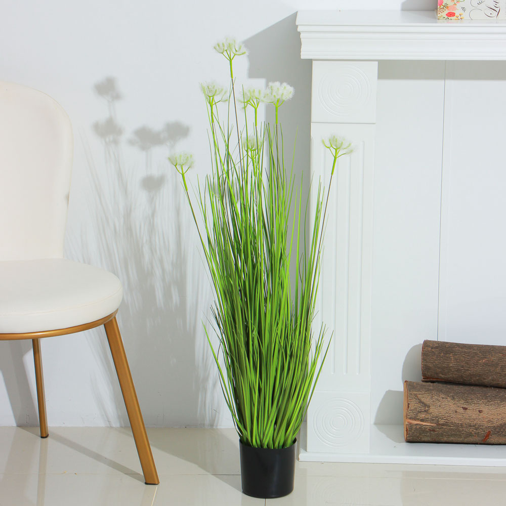 

INBLOOM Растение искусственное Осока с цветами 100см, Зеленый;белый, 153152