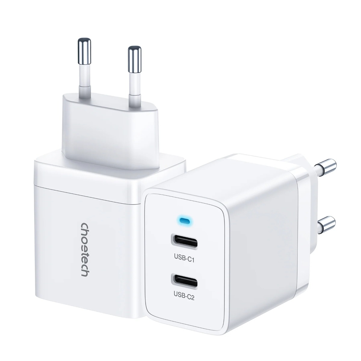

Сетевое зарядное устройство Choetech type-c 2xUSB Type-C 3 А белый