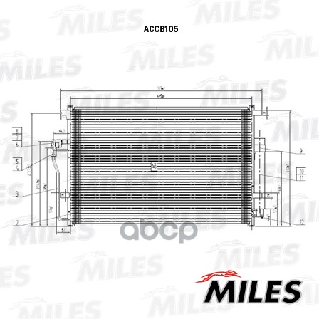 Конденсер Mb Sprinter 06-Vw Crafter MT 06- Miles ACCB105 13980₽