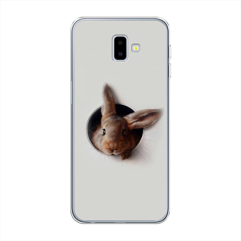 

Чехол на Samsung Galaxy J6 Plus 2018 "Любопытный кролик", Серый;коричневый, 26950-1