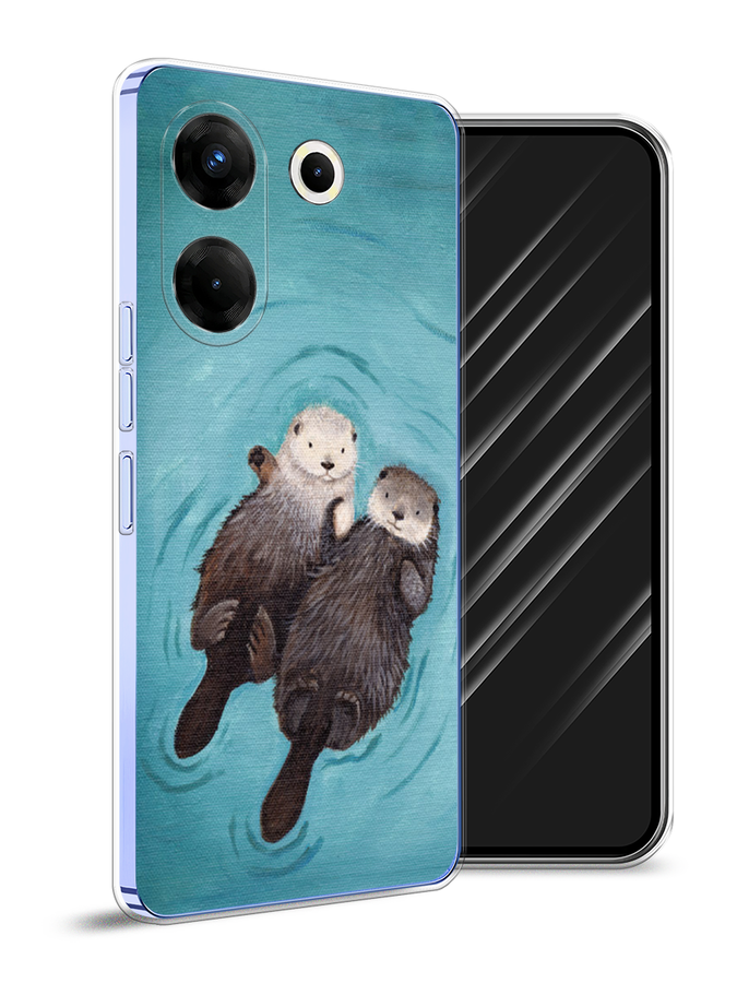 

Чехол Awog на Tecno Camon 20 Pro 5G "Парочка бобров", Голубой, 304050-10
