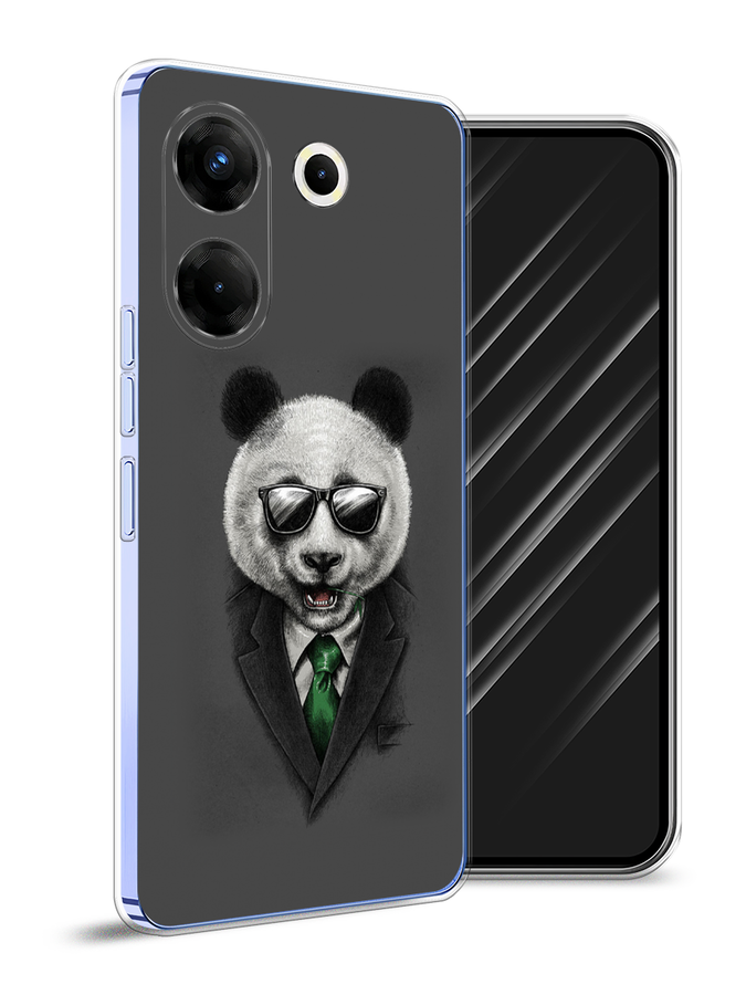 

Чехол Awog на Tecno Camon 20 Pro 5G "Деловая панда", Серый;зеленый, 304050-10