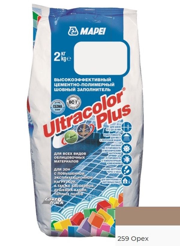 фото Затирка mapei ultracolor plus № 259 орех 2 кг