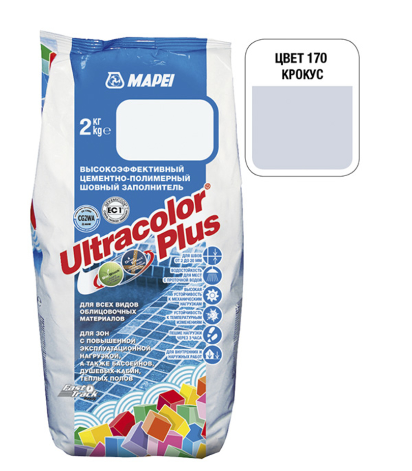 

Затирка Mapei Ultracolor Plus № 170 крокус 2 кг