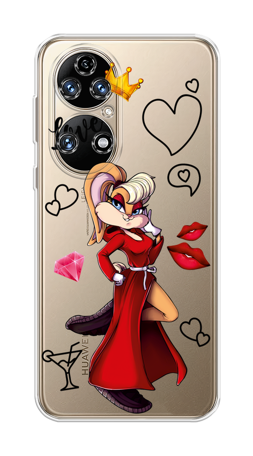 

Чехол на Huawei P50 "Rich Lola Bunny", Красный;бежевый;оранжевый, 6104950-6