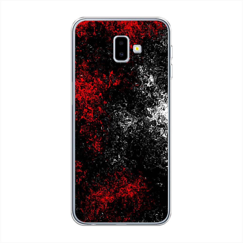 

Чехол на Samsung Galaxy J6 Plus 2018 "Монотипия", Красный;черный;белый, 26950-3