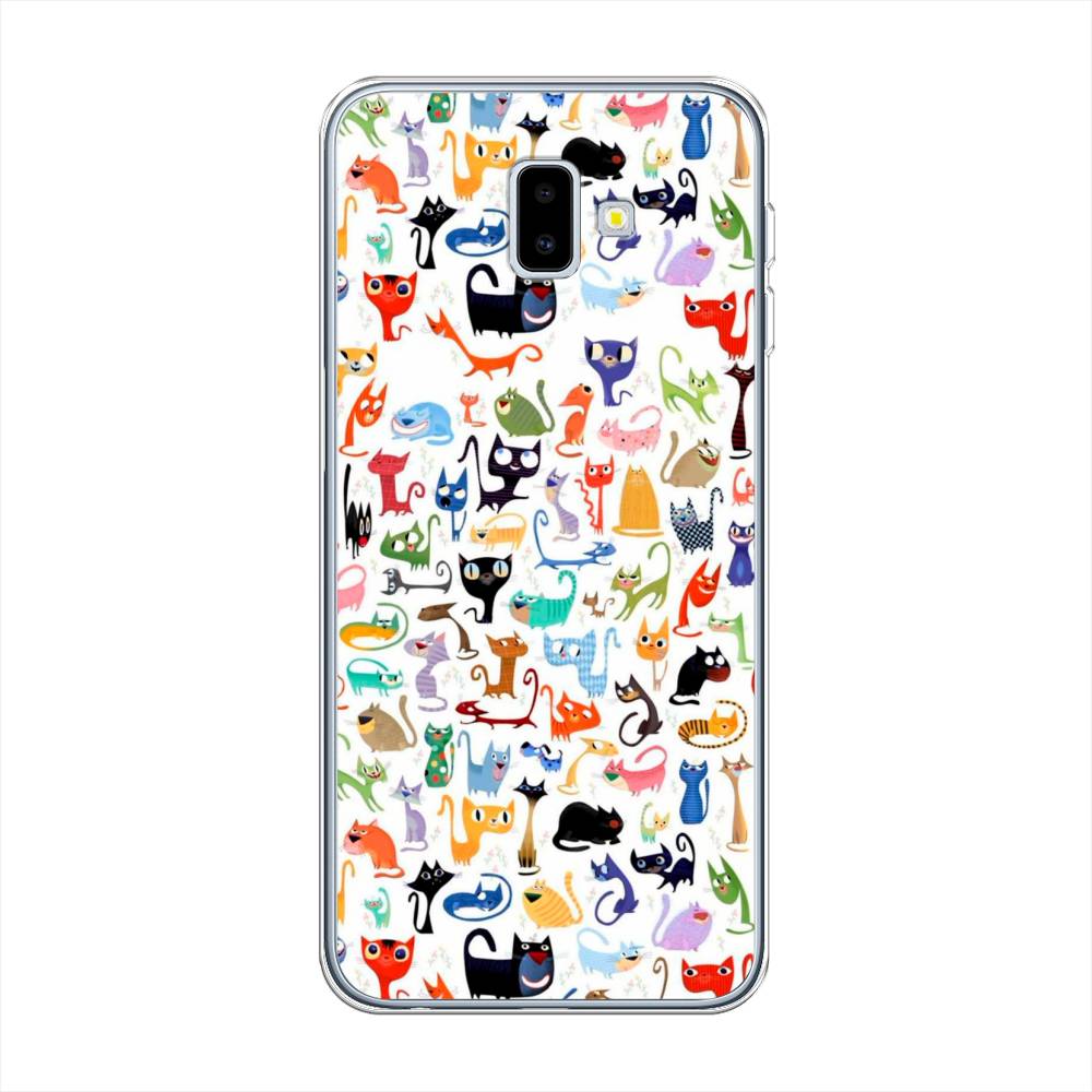 

Чехол на Samsung Galaxy J6 Plus 2018 "Цветные коты", Разноцветный, 26950-1