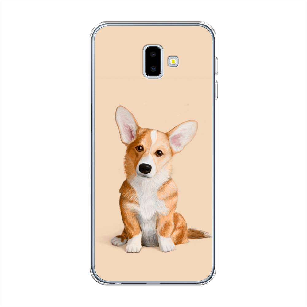 

Чехол на Samsung Galaxy J6 Plus 2018 "Грустный Корги", Коричневый;бежевый, 26950-1