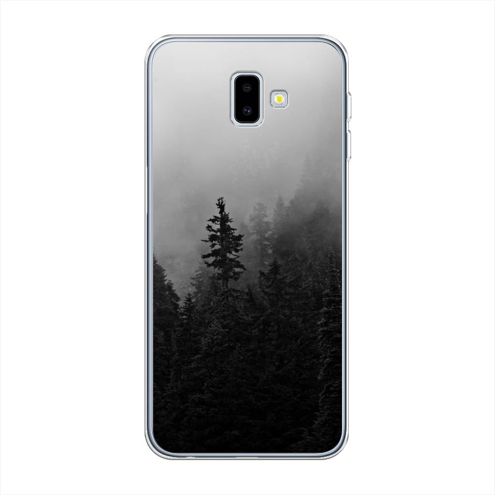 

Чехол на Samsung Galaxy J6 Plus 2018 "Туманный лес", Серый;черный, 26950-2