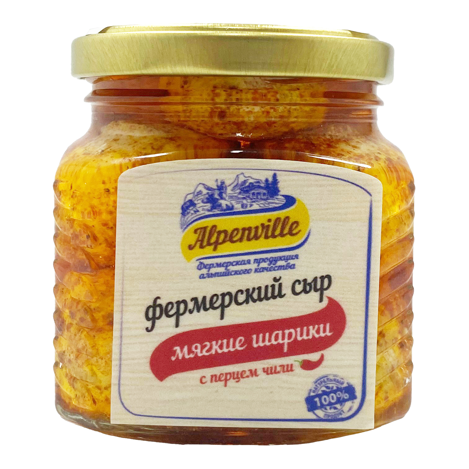 

Сыр мягкий Alpenville Шарики с перцем чили 270 г