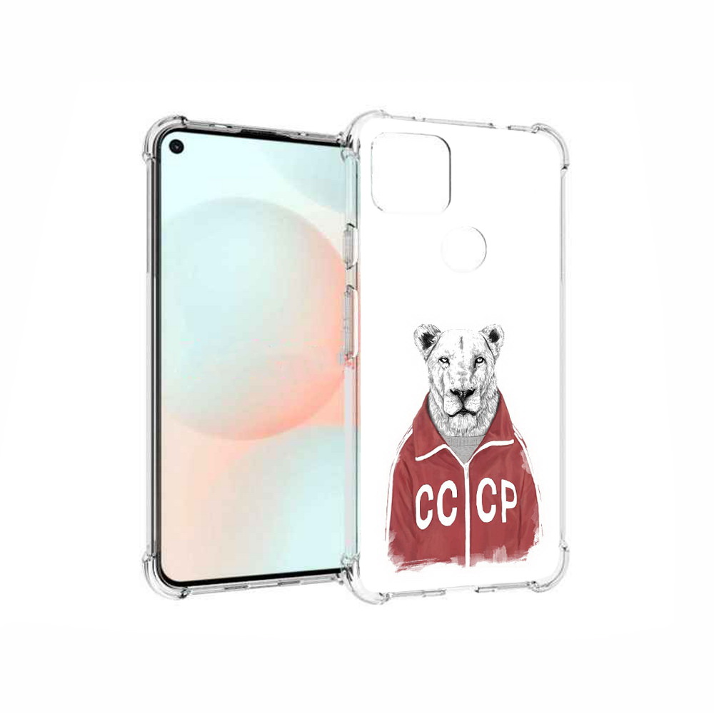 

Чехол MyPads Tocco для Google Pixel 5A львица ссср, Прозрачный, Tocco