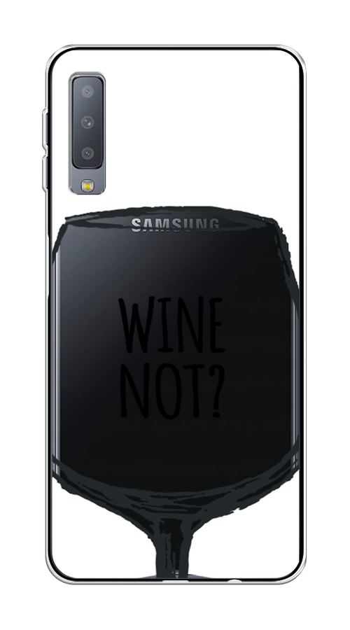 

Чехол на Samsung Galaxy A7 2018 "Wine not white", Белый, 26750-6