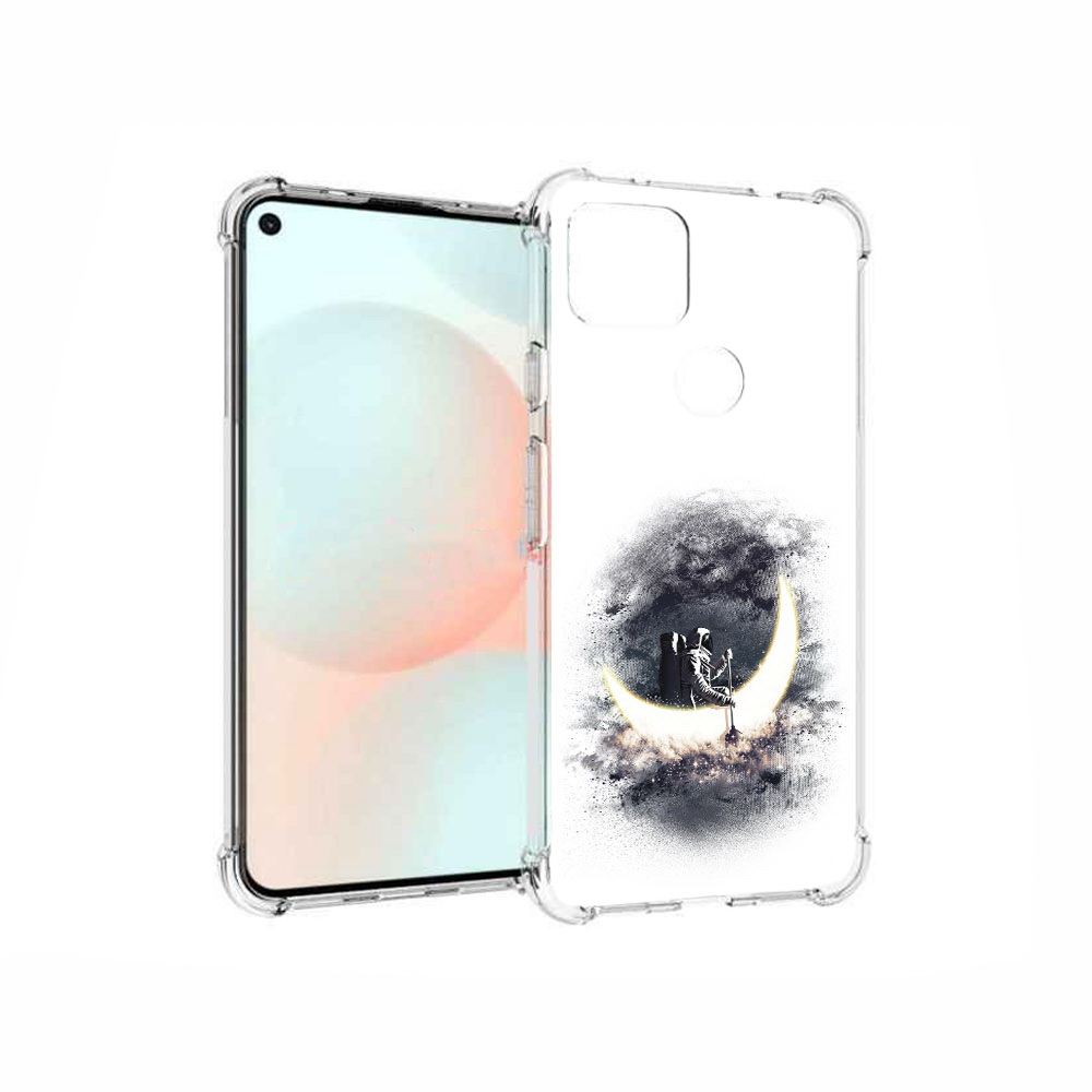 

Чехол MyPads Tocco для Google Pixel 5A лунный путешественник, Прозрачный, Tocco