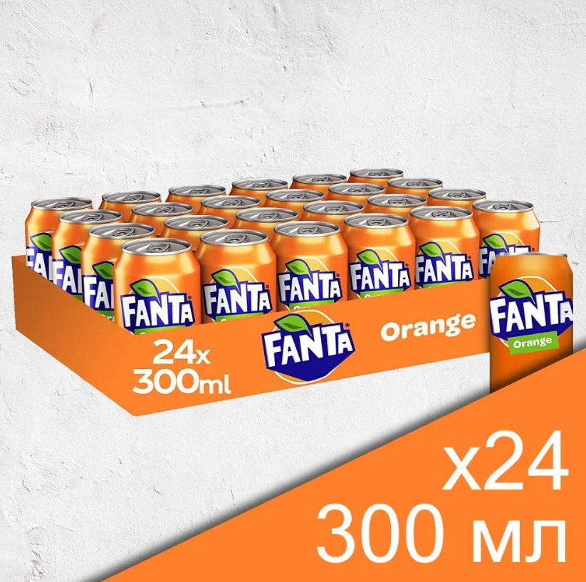 Напиток газированный Fanta, 0,3 л х 24 шт