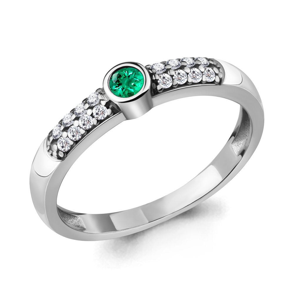 

Кольцо из серебра с фианитом Aquamarine Aquamarine 68911АГ_925_р р, 68911АГ_925_р