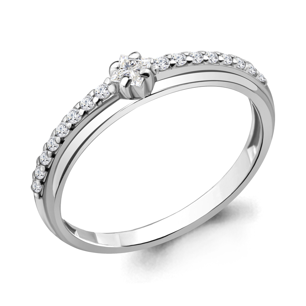 

Кольцо из серебра с фианитом Aquamarine Aquamarine 68910А_925_р р. 15, 68910А_925_р