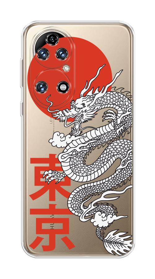 

Чехол на Huawei P50 "Китайский дракон", Черный;красный;белый, 6104950-1