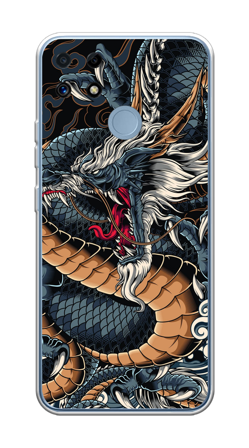 

Чехол на Oppo Realme C25/C25s "Japanese Dragon", Коричневый;черный;синий, 256950-1