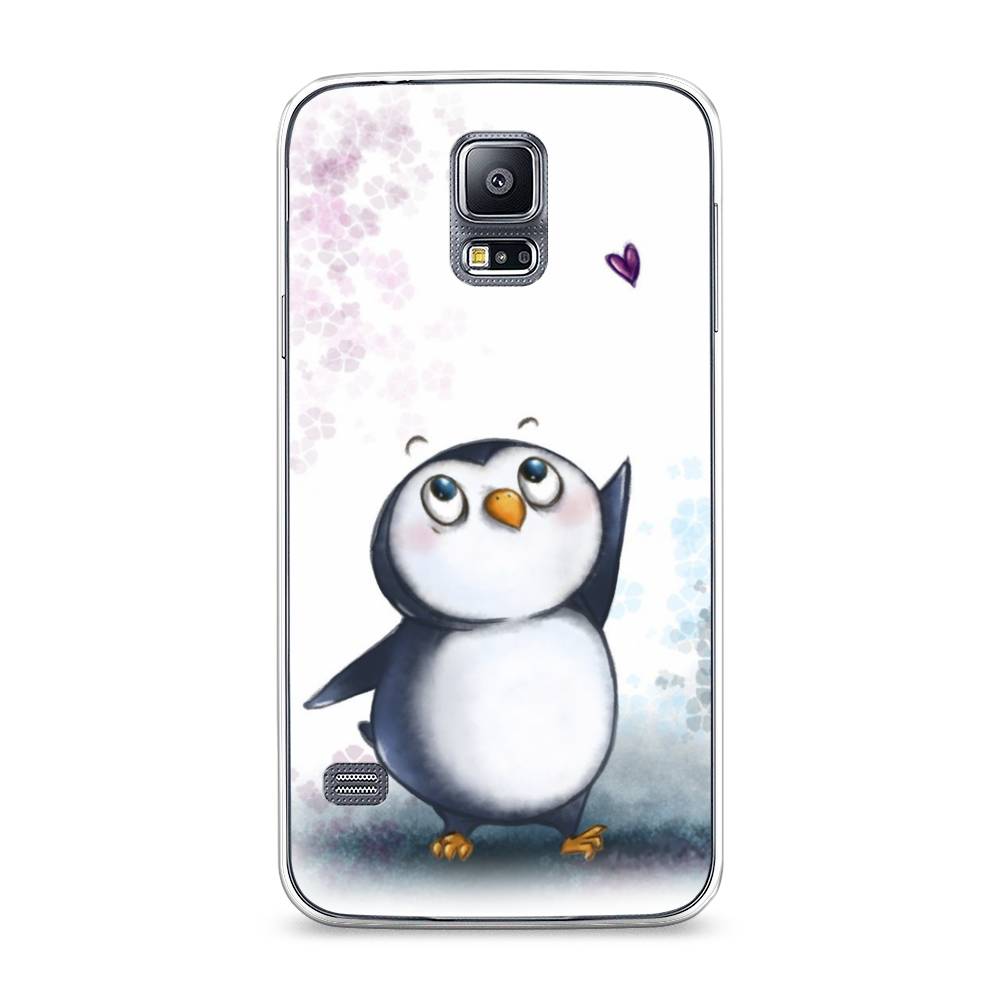 

Чехол Awog на Samsung Galaxy S5 "Пингвин и сердечко", Белый, 24150-1
